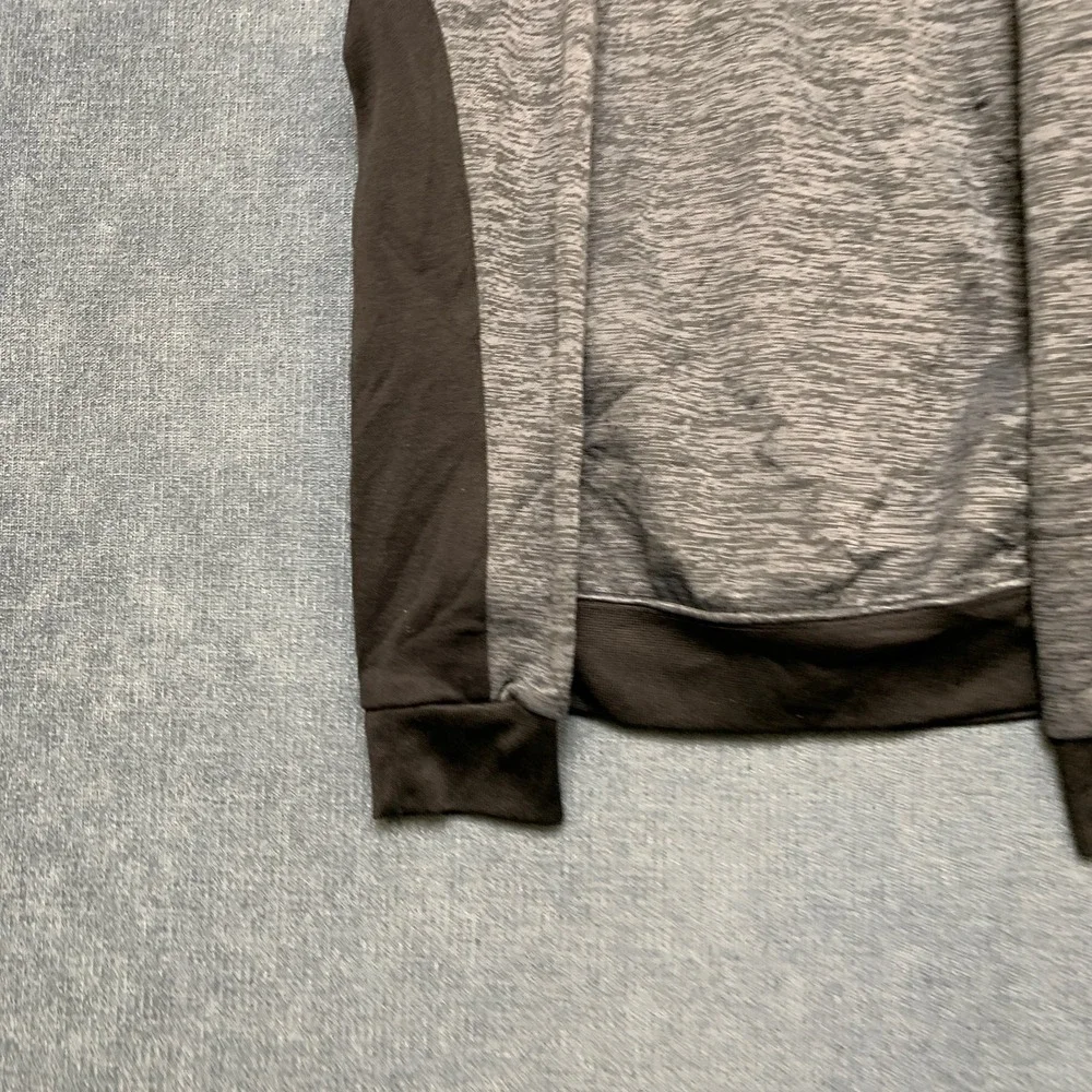 Nike Therma Fit Hoodie Boys 4T Heather Gray Black Swoosh Logo Athletic Full Zip